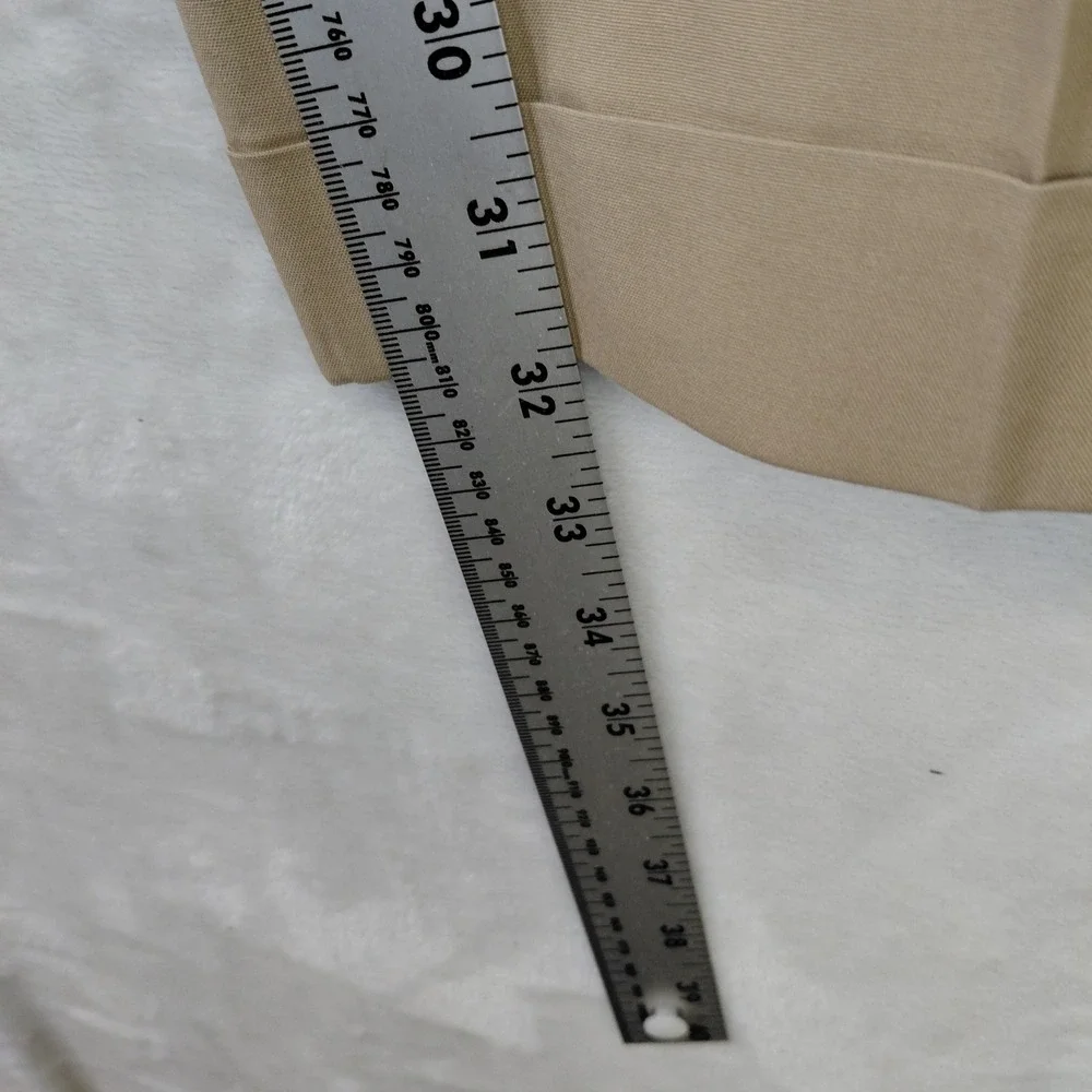 Brooks Brothers Brookscool Poplin Pleated Khaki Dress Pants Tan Mens 45x30